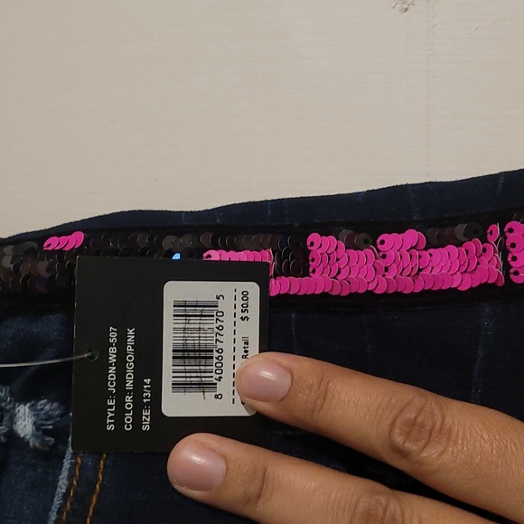 NWT Denim sequin shorts Cote De Nuits - Picture 4 of 7